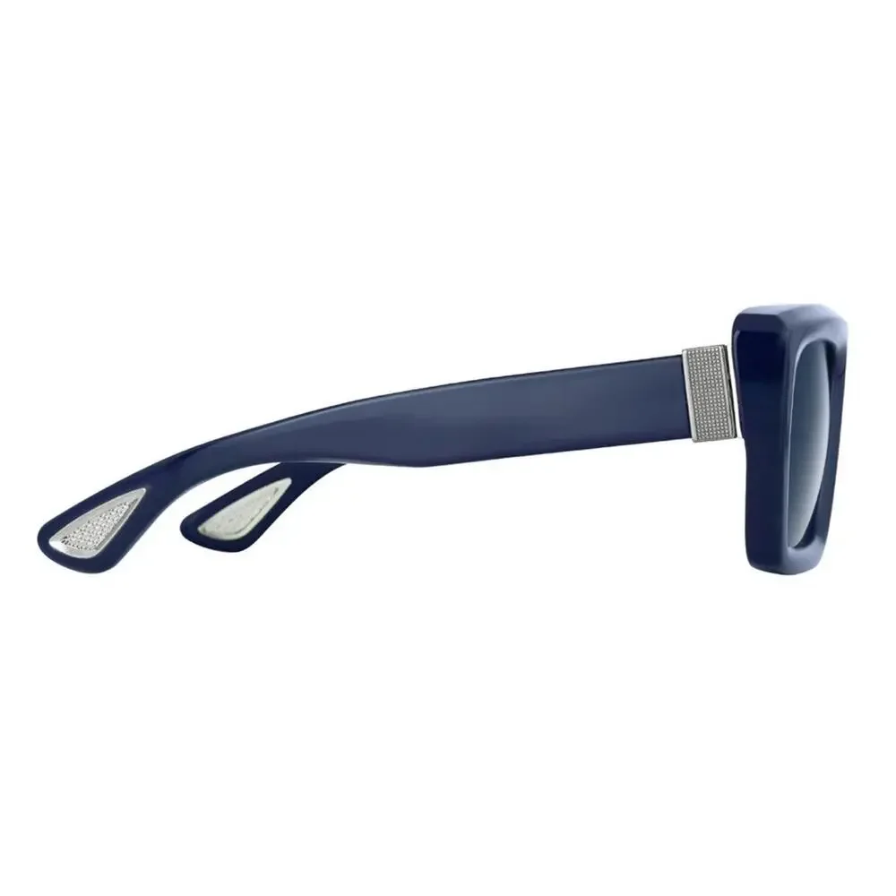 New! BUGATTI 02-DK. Blue Stylish Blue Luxury Square Sunglasses, Authentic